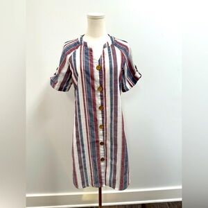 NWOT SHEIN Striped Button-Front Dress – Size Medium